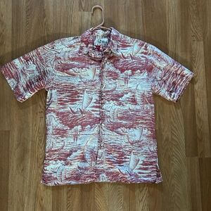 Men's Red Patterned Shirt